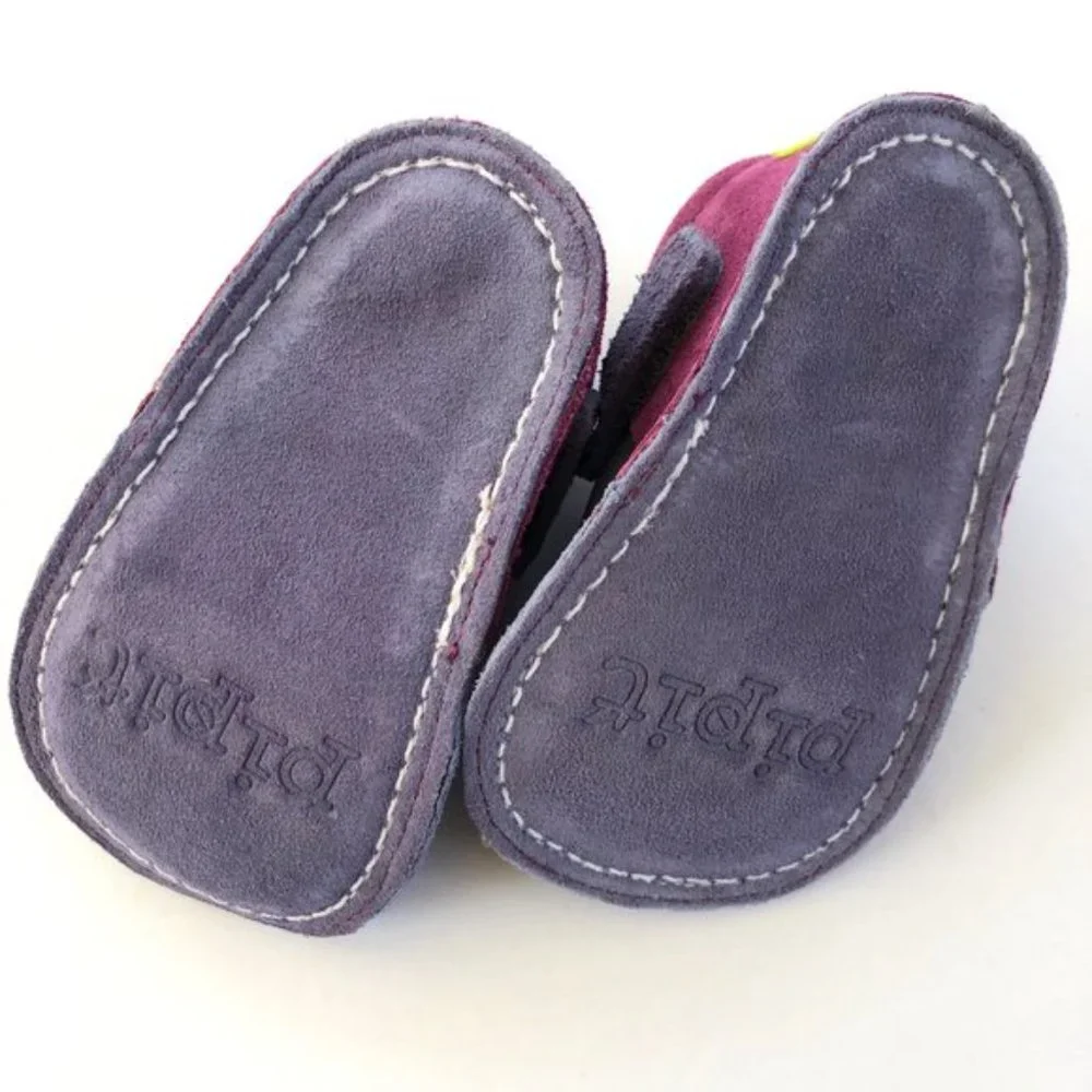 Pipit Eco-Friendly Suede Floral Baby Shoes